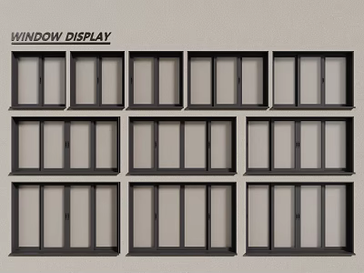 Contemporary Casement Windows Display With Various Design Options And Frame Styles 3d model