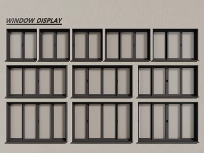 modern windows aluminum alloy windows casement windows floor-to-ceiling windows 3d model