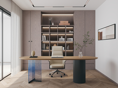 Modern study 3d model