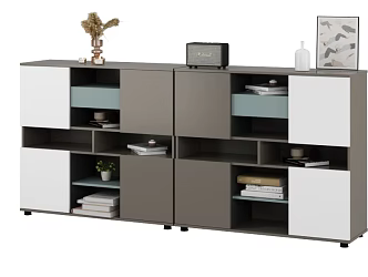 Low file cabinet 3d model