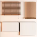 Window Blinds In Various Styles And Materials For Home Decoration 3d model
