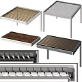 Modern Pergola Design With Wooden Slats And Metal Frames For Outdoor Spaces