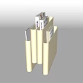 Modern White File Organizer With Magazines And Books For Office Storage