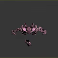 Futuristic Pink Humanoid Robot Character With Mechanical Armor And Detailed Structure Design