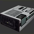 Vintage Retro Game Console With Front Cartridge Slot Rear AV Ports And Ventilation Grilles
