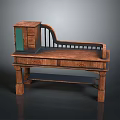 Classic Wooden Functional Desk With Drawer Lower Shelf And Sturdy Design