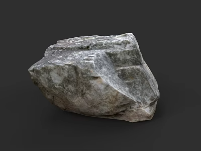 Natural Wood Stone Rock With Rough Surface And Gray Texture For Decoration 3d model