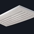 Modern Contemporary Ceiling Design With Linear Recessed Grooves And Smooth White Panel Structure 3d model