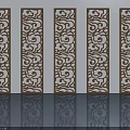 Decorative Hinged Doors With Intricate Ornate Patterns For Interior Design 3d model