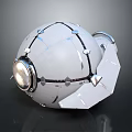 Spherical Spacecraft Design with Metallic Components Lens and Solar Wing Structure for Cosmic Exploration Missions
