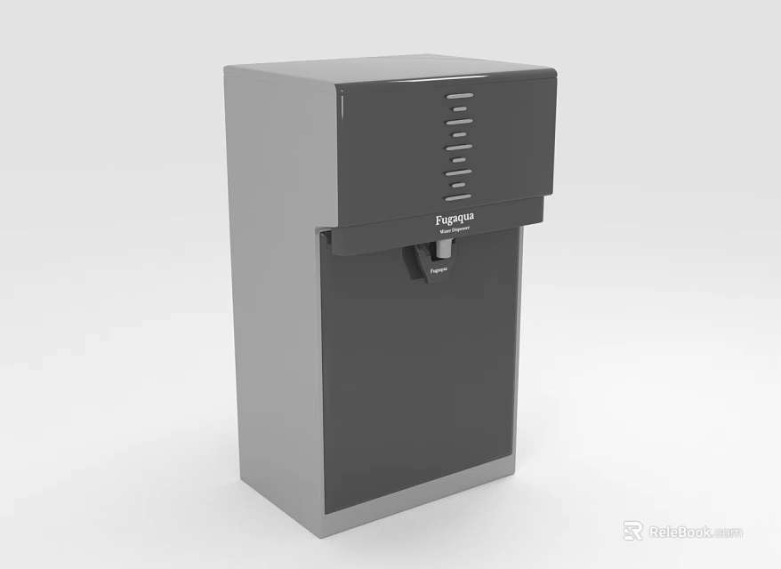 Toshiba Gray Water Dispenser With Modern Design Control Panel And Water Outlet 3d model 