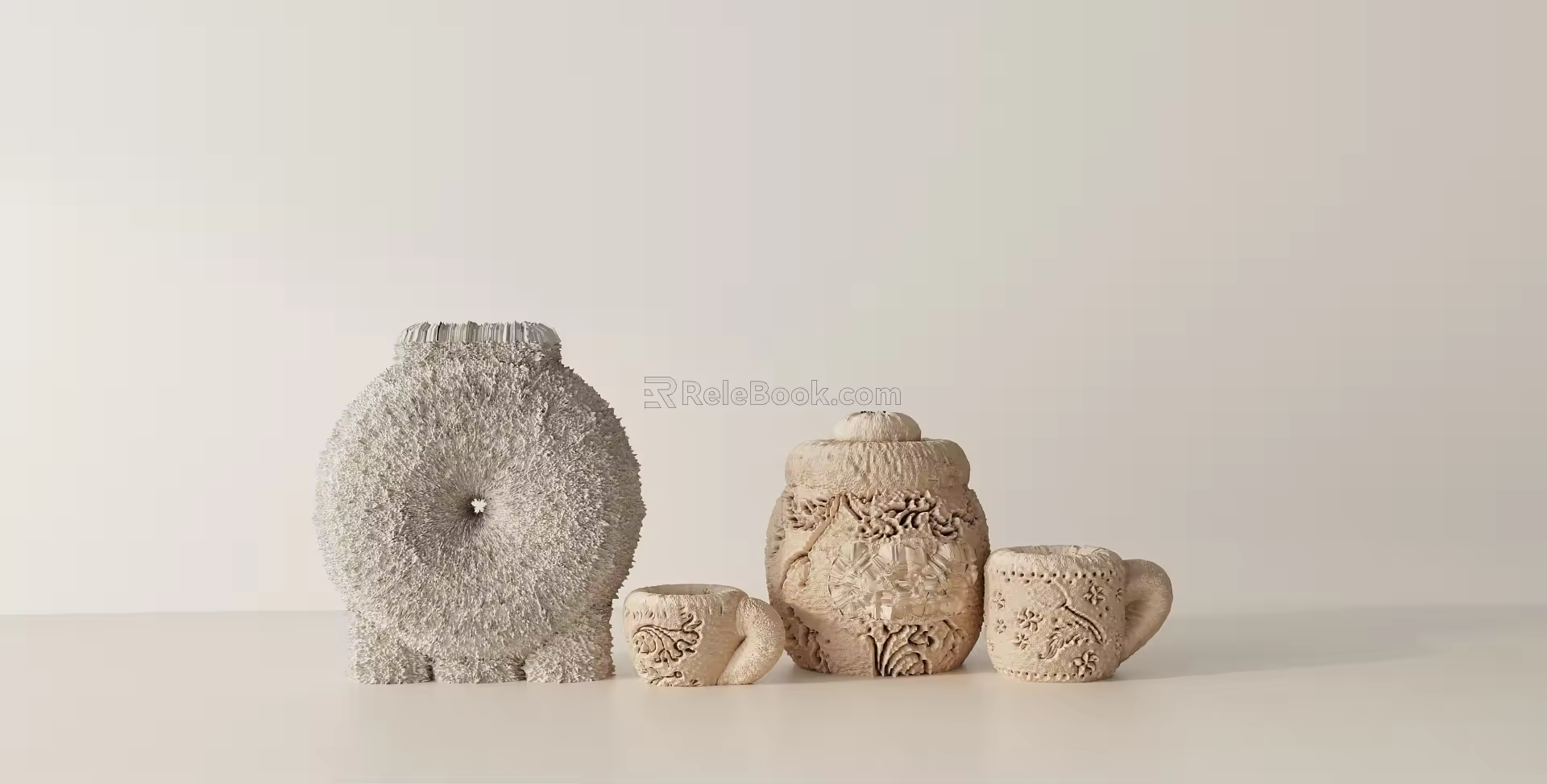 Modern ornaments combination 3d model
