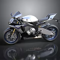 Sleek Modern Sport Motorcycle With Silver Black Body And Stylish Wheels