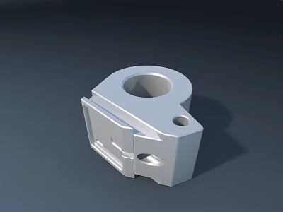 Durable Office Desk Metal Bracket With Circular Aperture And Square Structure 3d model