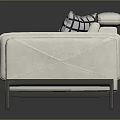 Modern White Sofa With Black And White Checkered Cushions Elegant Design