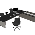 Modern Boss Office Chair Office Chair Office Desk 3d model