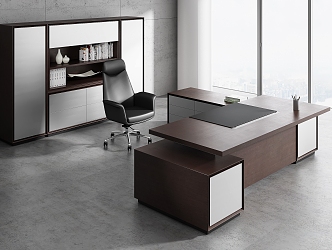 Modern Manager Desk 3d model