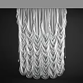 Elegant White Curtains With Ruffled Design Soft Fabric For Modern Home