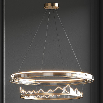 Light Luxury Chandelier 3d model