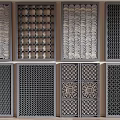 New Chinese-style tile background wall 3d model
