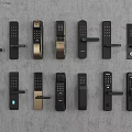 Fingerprint lock smart door lock door handle anti-theft door lock smart password fingerprint lock electronic lock handle 3d model