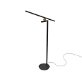 Modern Minimalist Floor Lamp With Black Stand And Curved Adjustable Head For Home Lighting