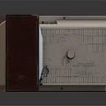 Vintage Retro TVs With Wooden Cases Front And Back View Display Design