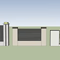 Various Modern Fence Designs For Residential Use With Metal Panels And Concrete Pillars