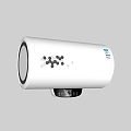 Household Daily Use Electric Water Heater With White Cylindrical Design And Control Panel