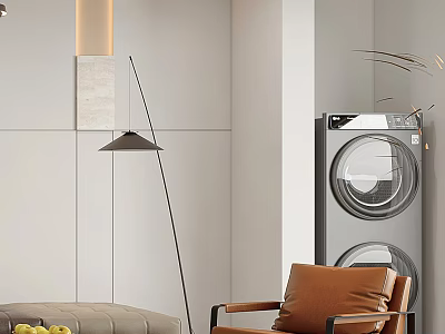 Modern Leisure Chair Floor Lamp Washing Machine Side Corner Single Chair Simple Light Luxury Single Chair G174 3d model
