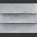 Gray Stone Stairs With Three Steps On Black Background And Reflection
