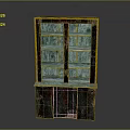 Vintage Wooden Bookshelf With Rustic Distressed Finish And Open Storage Shelves
