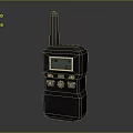 Black Portable Walkie Talkie With Antenna LCD Screen Channel Display And Control Buttons