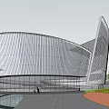 Modern Architecture Exhibition Area 3d model