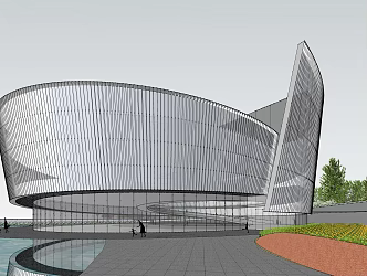Modern Architecture Exhibition Area 3d model