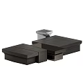 Modern Geometric Coffee Table With Dark Wood Finish And Metal Accents Design