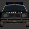 Vintage GCPD Police Car Model With Classic Design And Reflective Surface
