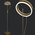 Modern Golden Circular Ring Floor Lamp For Contemporary Home Lighting Decor