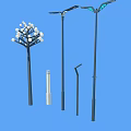 Various Outdoor Lights With Tall Poles Spherical Bulbs And Modern Designs