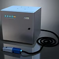 Silver LEFAN Electrical Device With Display Screen Buttons Coiled Cable And Blue Connector