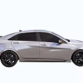 Sleek Silver Sporty Sedan Car With Black Wheels And Aerodynamic Design