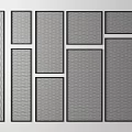 Architectural Metal Mesh Panels With Various Sizes And Different Shapes Arrangement 3d model