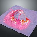 Volcanic Lava Lava Landform Lava Environment Ground Vein Volcanic Volcanic Island Terrain Mountain Landform 3d model