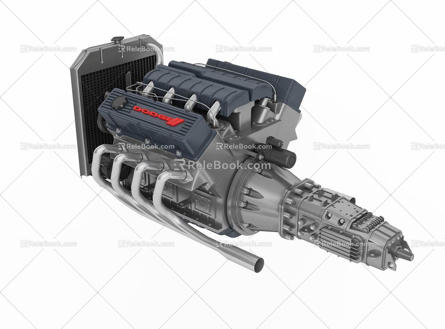 Modern engine sports car engine engine 3d model