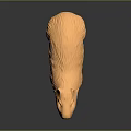 Shiny Golden Capybara Game Movie Character Statue With Metallic Texture And Dark Background Reflection
