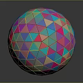 Colorful Triangular Geometric Design Decorative Sphere Lamp For Modern Home Interior