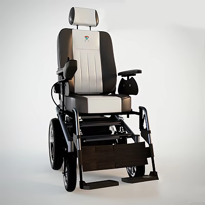 Medical Equipment Wheelchair With Ergonomic Design Comfortable Seat Durable Frame And Adjustable Armrests 3d model