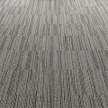 Gray Square Carpet With Soft Striped Geometric Texture For Modern Home