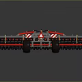 Agricultural Tillage Equipment With Metal Frame Red Black Components And Wheels