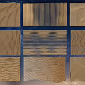 Modern background wall special-shaped concave-convex shape background wall ceiling 3d model